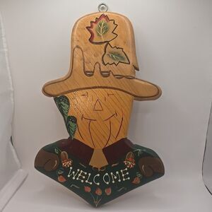 Vintage handmade hand painted in Mexico scarecrow wall art. J.D.I. Inc